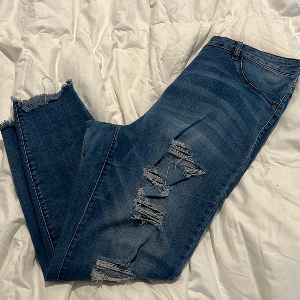Charlotte Russe- Refuge+ distressed skinny jeans Size 20